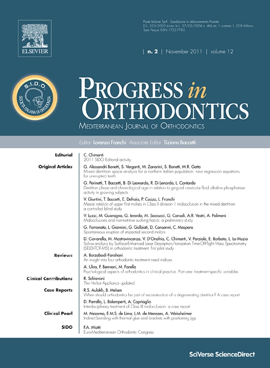 Go to journal home page - Progress in Orthodontics